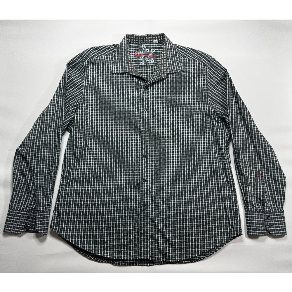 Robert Graham Men's Long Sleeve Classic Fit Black Plaid Button Up Shirt‎ - 2XL*